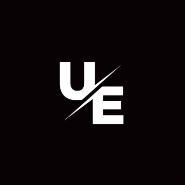 Logo Harfi Monogramı / Modern logo tasarımları Siyah Renk ve Beyaz arkaplan üzerine şablon