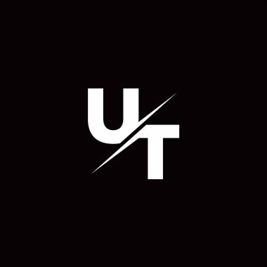 Logo Harfi Monogramı / Modern logo tasarımları Siyah Renk ve Beyaz arkaplan üzerine şablon