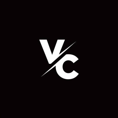 Logo Harfi Monogramı / Modern logo tasarımları Siyah Renk ve Beyaz arkaplan üzerine şablon