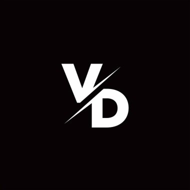 Logo Harfi Monogramı / Modern logo tasarımları Siyah Renk ve Beyaz arkaplan üzerine şablon