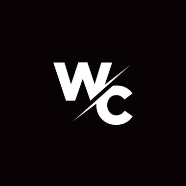 Logo Harfi Monogramı / Modern logo tasarımları Siyah Renk ve Beyaz arkaplan üzerine şablon