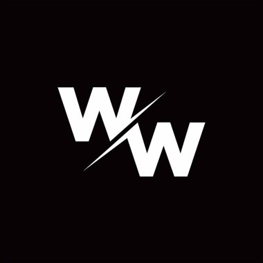 Logo Harfi Monogramı / Modern logo tasarımları Siyah Renk ve Beyaz arkaplan üzerine şablon