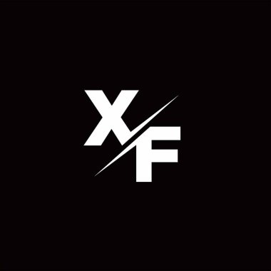 Logo Harfi Monogramı / Modern logo tasarımları Siyah Renk ve Beyaz arkaplan üzerine şablon