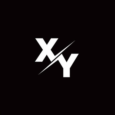 Logo Harfi Monogramı / Modern logo tasarımları Siyah Renk ve Beyaz arkaplan üzerine şablon