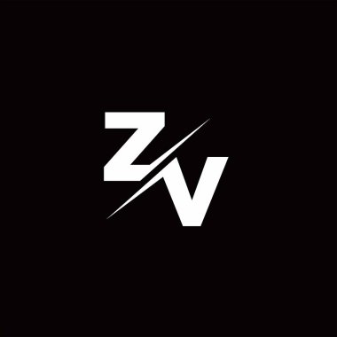 Logo Harfi Monogramı / Modern logo tasarımları Siyah Renk ve Beyaz arkaplan üzerine şablon