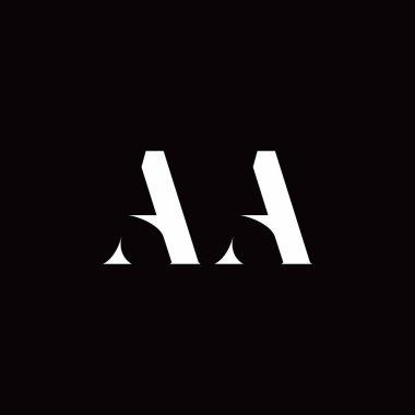 Logo Harfi İlk Logosu Altın ve Kara Arkaplan Şablonu, Vektör simgesi modern