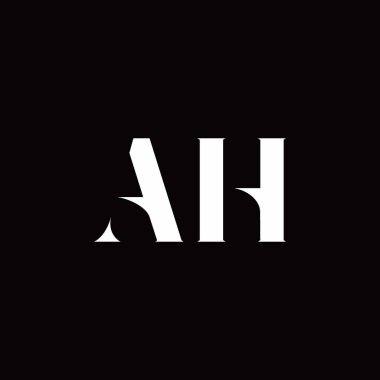 Logo Harfi İlk Logosu Altın ve Kara Arkaplan Şablonu, Vektör simgesi modern