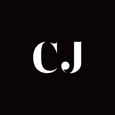 Logo Harfi İlk Logosu Altın ve Kara Arkaplan Şablonu, Vektör simgesi modern