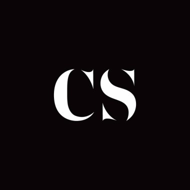 Logo Harfi İlk Logosu Altın ve Kara Arkaplan Şablonu, Vektör simgesi modern