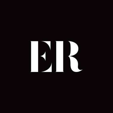 Logo Harfi İlk Logosu Altın ve Kara Arkaplan Şablonu, Vektör simgesi modern