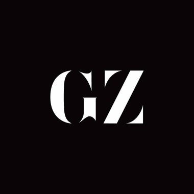 Logo Harfi İlk Logosu Altın ve Kara Arkaplan Şablonu, Vektör simgesi modern