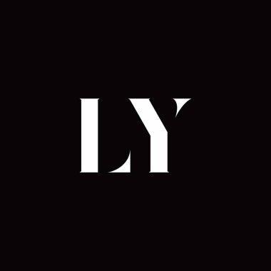 Logo Harfi İlk Logosu Altın ve Kara Arkaplan Şablonu, Vektör simgesi modern