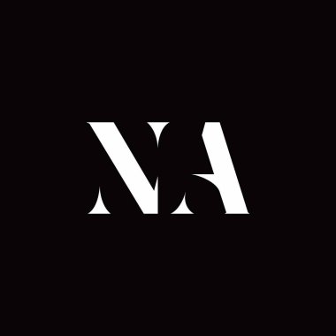 Logo Harfi İlk Logosu Altın ve Kara Arkaplan Şablonu, Vektör simgesi modern