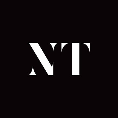 Logo Harfi İlk Logosu Altın ve Kara Arkaplan Şablonu, Vektör simgesi modern