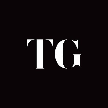 Logo Harfi İlk Logosu Altın ve Kara Arkaplan Şablonu, Vektör simgesi modern