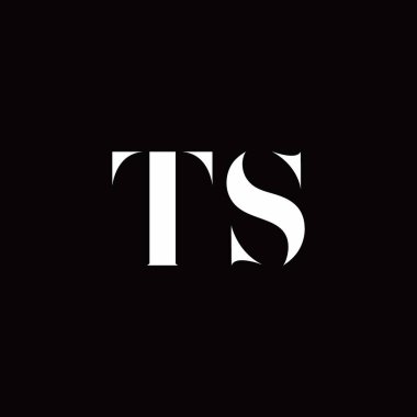 Logo Harfi İlk Logosu Altın ve Kara Arkaplan Şablonu, Vektör simgesi modern