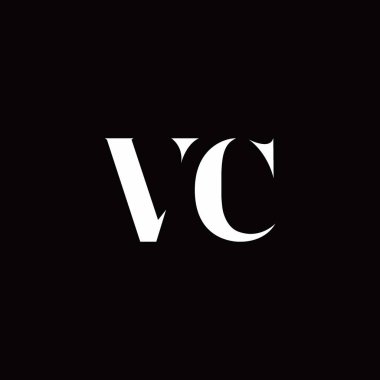 Logo Harfi İlk Logosu Altın ve Kara Arkaplan Şablonu, Vektör simgesi modern