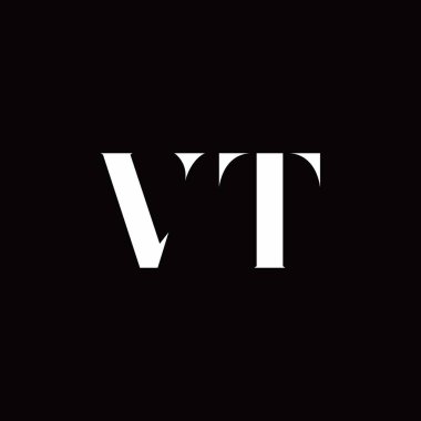 Logo Harfi İlk Logosu Altın ve Kara Arkaplan Şablonu, Vektör simgesi modern