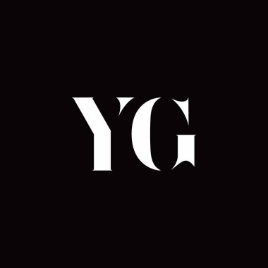 Logo Harfi İlk Logosu Altın ve Kara Arkaplan Şablonu, Vektör simgesi modern