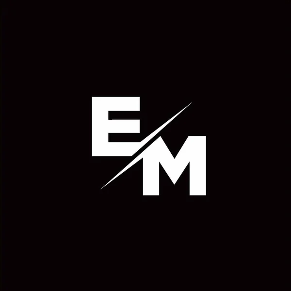 Logo Letter Monogram Slash Dengan Logo Modern Desain Templat Pada - Stok Vektor