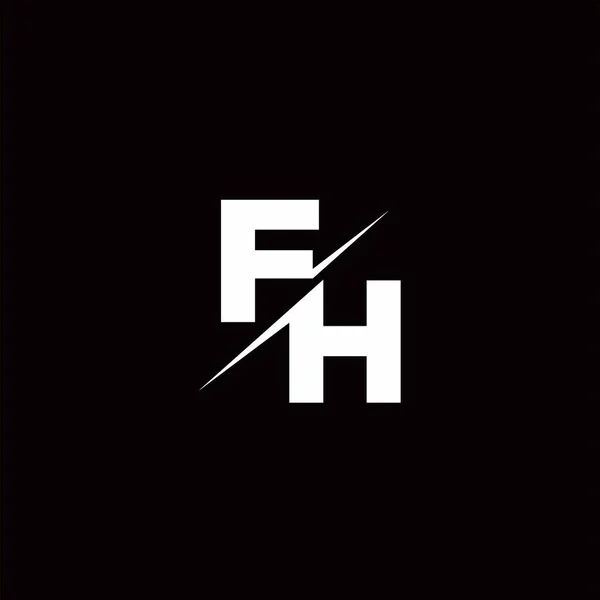 Logo Letter Monogram Slash Сучасними Дизайнами Логотипів Шаблон Чорному Кольорі — стоковий вектор