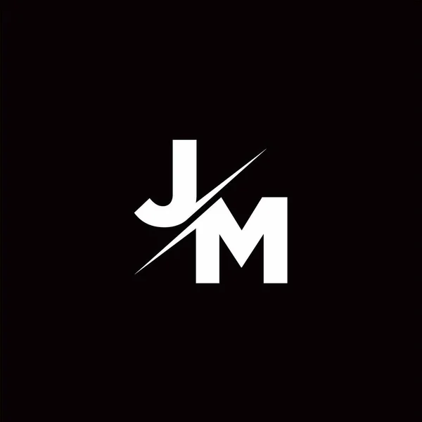 Lettre Logo Monogramme Slash Avec Modèle Conception Logo Moderne Sur — Image vectorielle