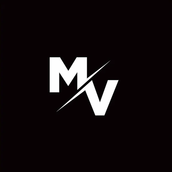 Logotipo Carta Monograma Slash Com Logotipo Moderno Projeta Modelo Cor — Vetor de Stock