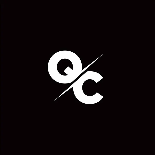 Logo Carta Monograma Slash Con Plantilla Diseños Logotipo Moderno Color — Archivo Imágenes Vectoriales