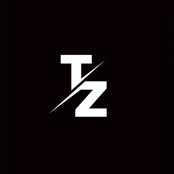 Logo Letter Monogram Slash Сучасними Дизайнами Логотипів Шаблон Чорному Кольорі — стоковий вектор