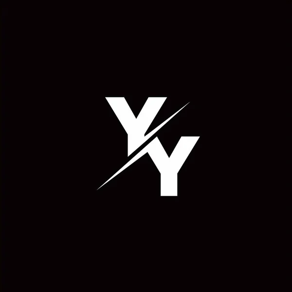 Λογότυπο Γράμμα Monogram Slash Μοντέρνο Λογότυπο Σχεδιάζει Πρότυπο Μαύρο Χρώμα — Διανυσματικό Αρχείο