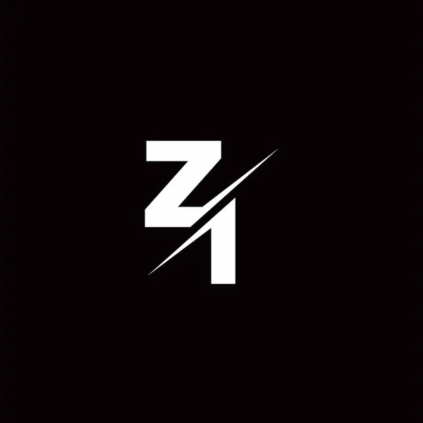 Логотип Letter Monogram Slash Современным Шаблоном Логотипа Черно Белом Фоне — стоковый вектор
