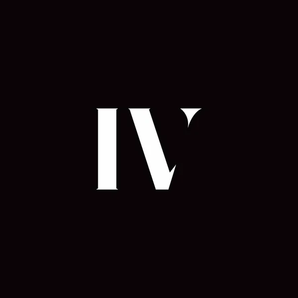 Modèle Conception Logo Initial Lettre Logo Avec Fond Noir Icône — Image vectorielle