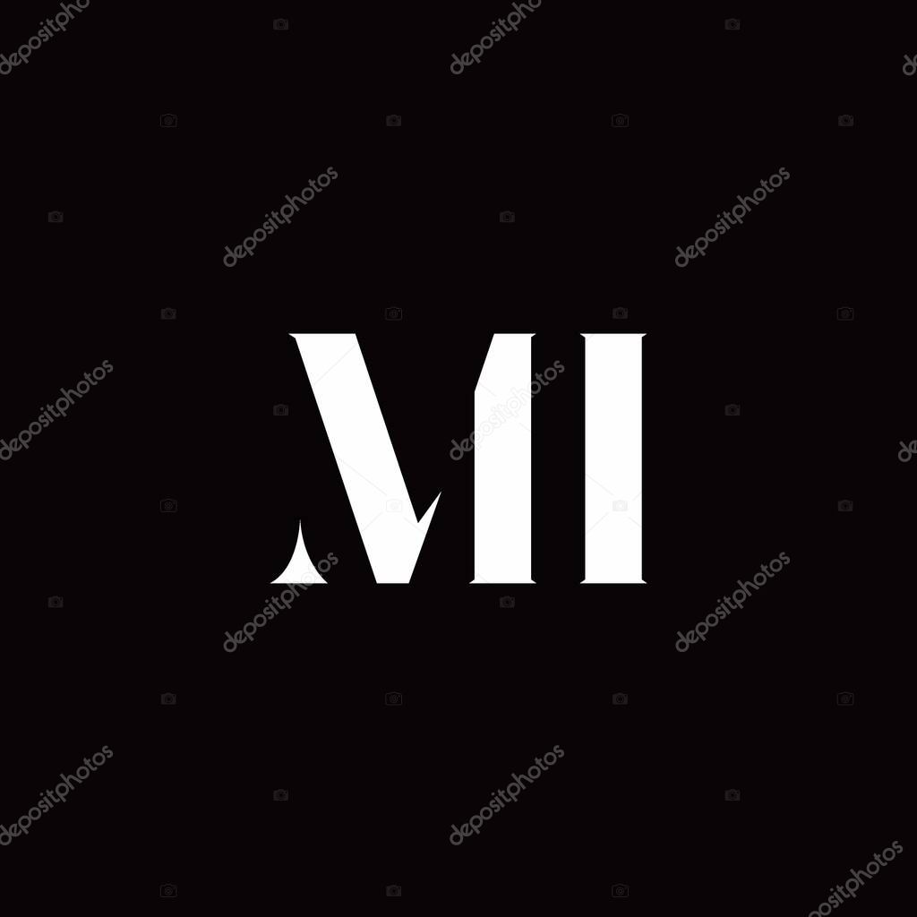 Logo Letter Initial Logo Designs Template with Gold and Black Background, Vector icon modern