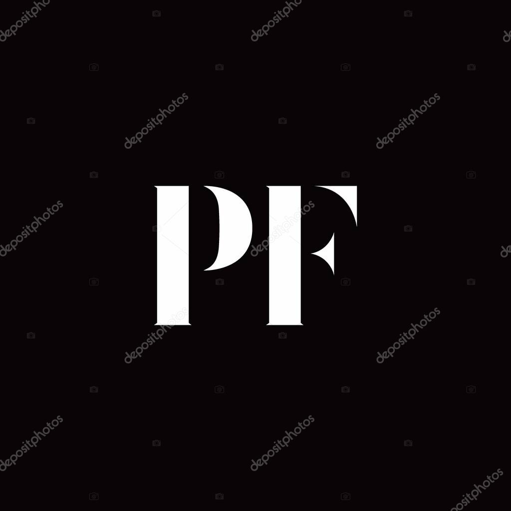 Logo Letter Initial Logo Designs Template with Gold and Black Background, Vector icon modern