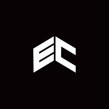 Logo monogram modern design template isolated on black background