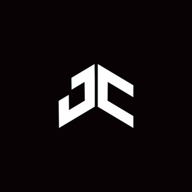 Logo monogram modern design template isolated on black background