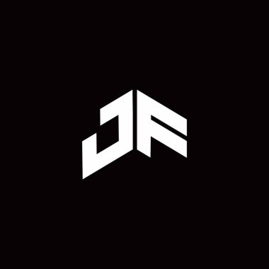 Logo monogram modern design template isolated on black background