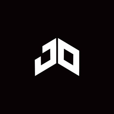 Logo monogram modern design template isolated on black background