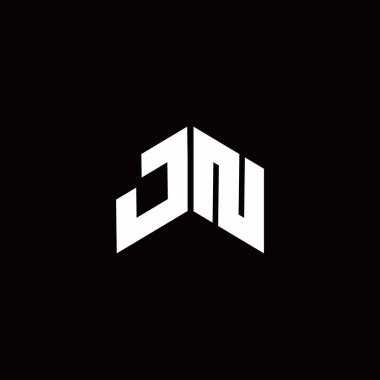 Logo monogram modern design template isolated on black background