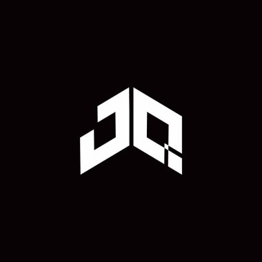 Logo monogram modern design template isolated on black background