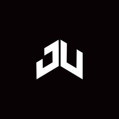 Logo monogram modern design template isolated on black background