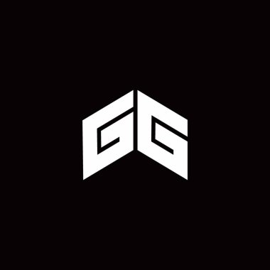 Logo monogram modern design template isolated on black background