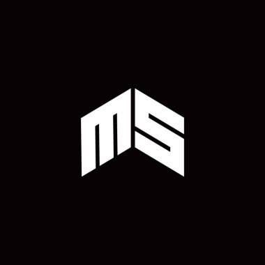 Logo monogram modern design template isolated on black background