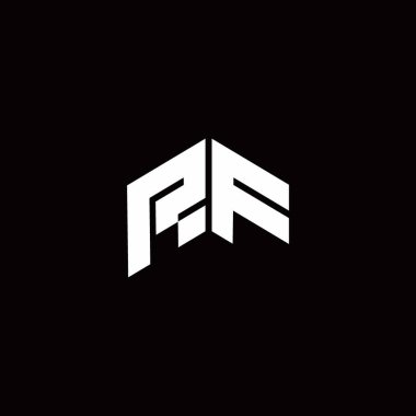 Logo monogram modern design template isolated on black background