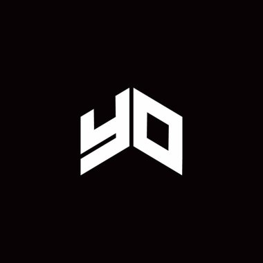 Logo monogram modern design template isolated on black background