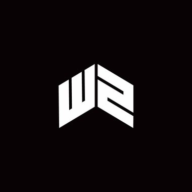 Logo monogram modern design template isolated on black background