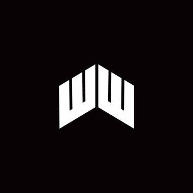 Logo monogram modern design template isolated on black background