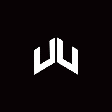 Logo monogram modern design template isolated on black background