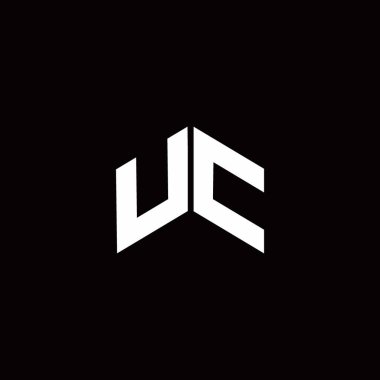 Logo monogram modern design template isolated on black background