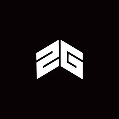 Logo monogram modern design template isolated on black background